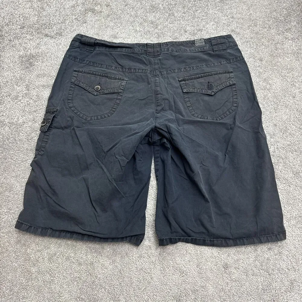 Zerres Outdoor Cargo Shorts Mens 48 Normal Faded Black Cotton Casual Camping